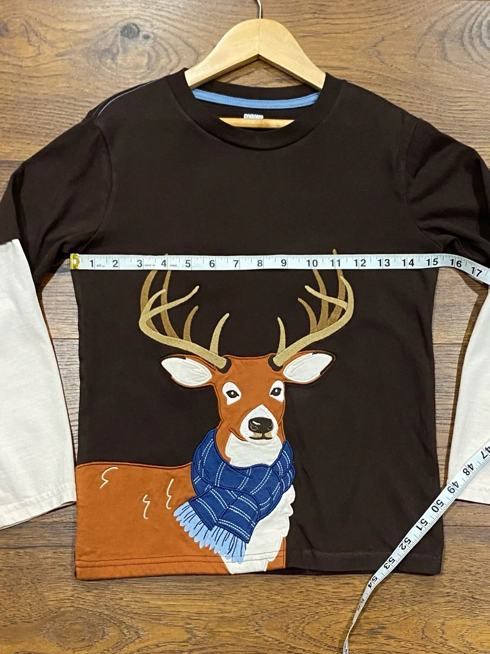 Gymboree Boy’s ‘Country Charm’ Brown Deer Long-Sleeve Tee Size 7